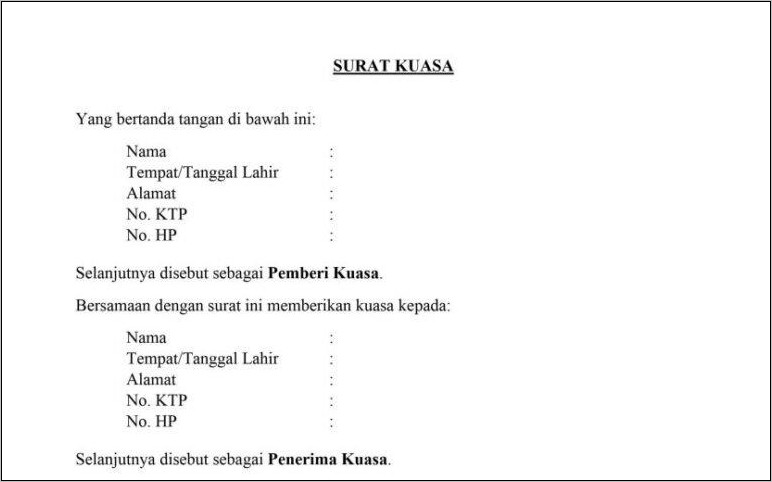 Contoh Surat Peralihan Tugas Kerja