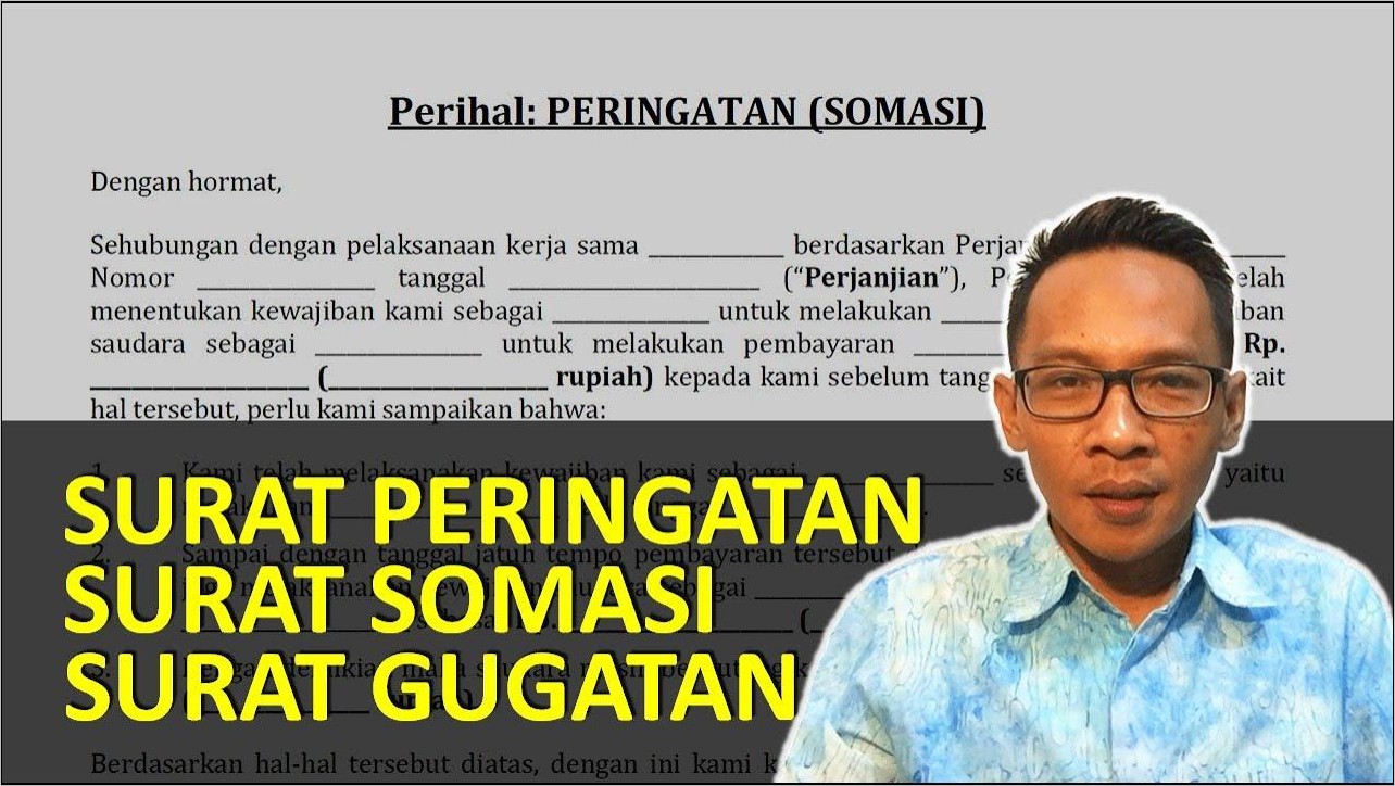 Contoh Surat Peringatan Kerja Word