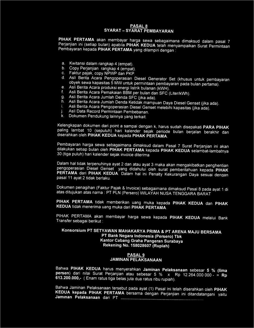 Contoh Surat Perintah Kerja Pemasangan Rumah Gengset