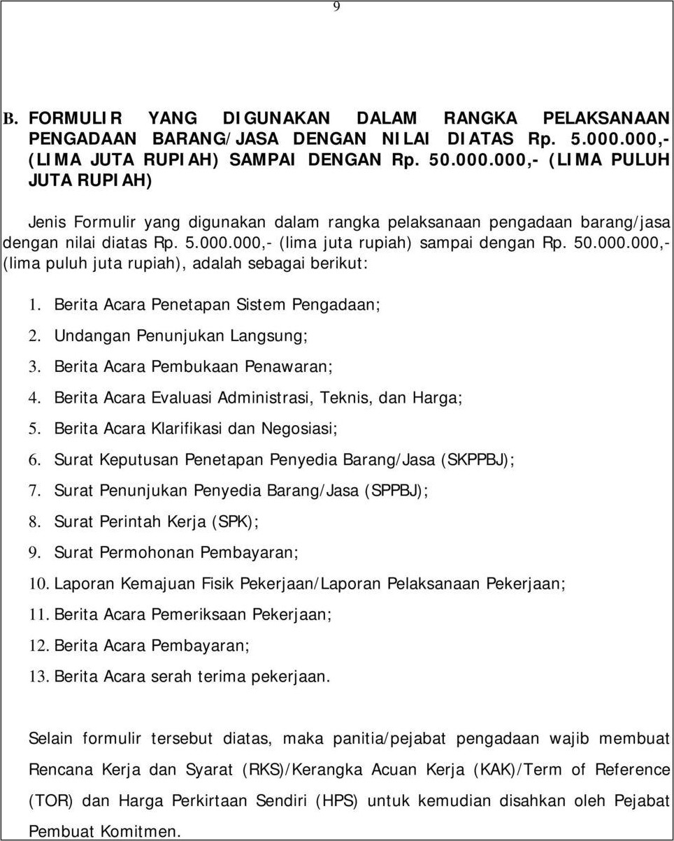 Contoh Surat Perintah Kerja Pengadaan Komputer