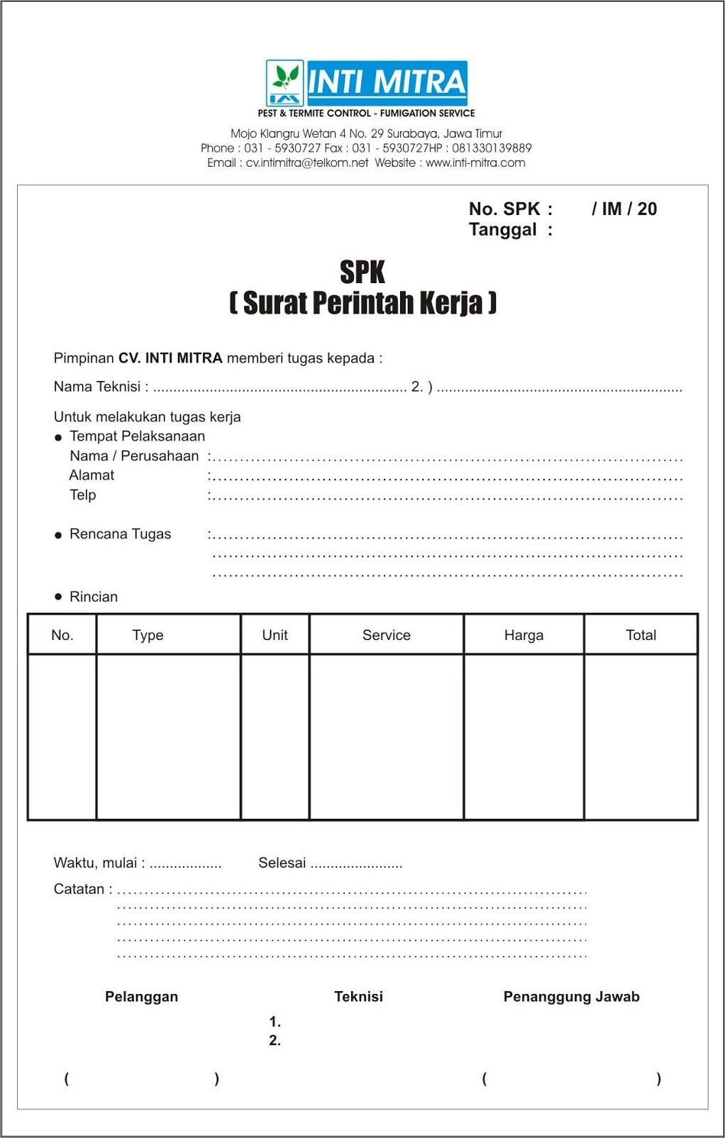 Contoh Surat Perintah Kerja Spk.doc