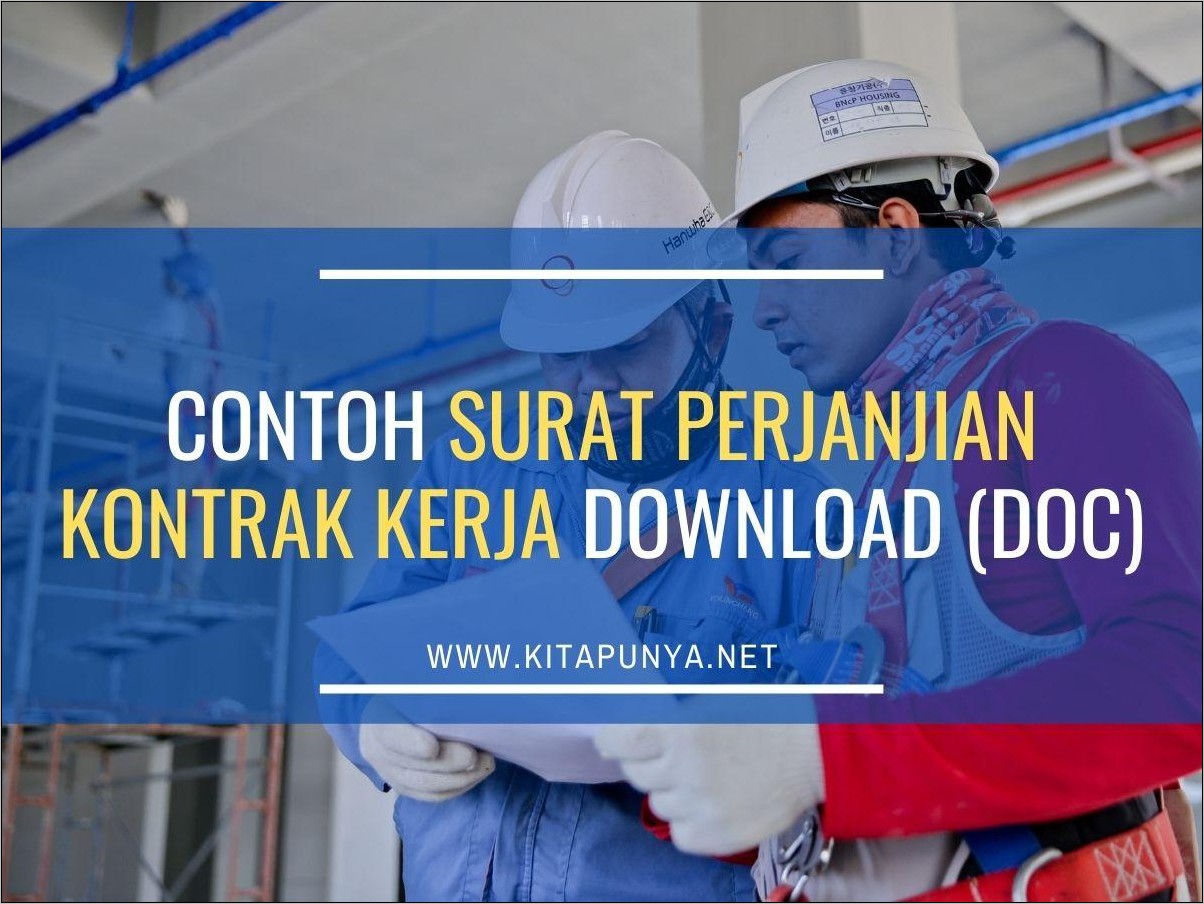 Contoh Surat Perjanjian Kerja Dalam Dua Bahasa