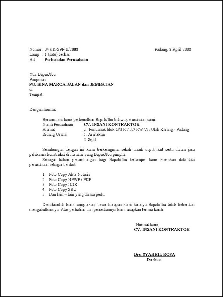 Contoh Surat Perjanjian Kerja Pada Event Organizer  Surat Lamaran