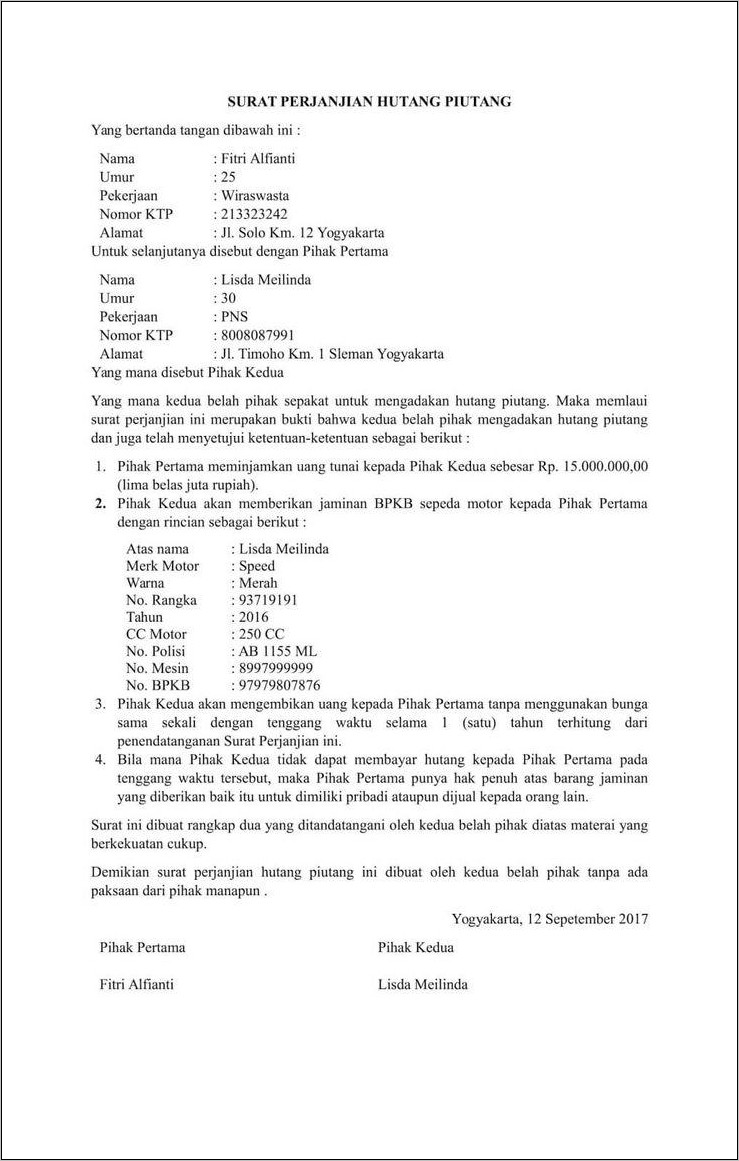 Contoh Surat Perjanjian Kerja Renovasi Rumah