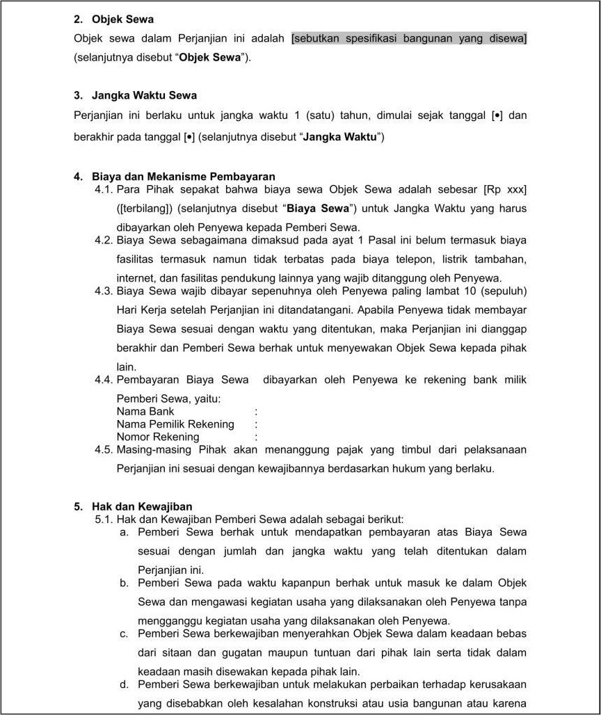 Contoh Surat Perjanjian Kontrak Kerja Pembersihan Kaca Gedung