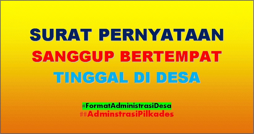 Contoh Surat Perjanjian Menjadi Pekerja Desa