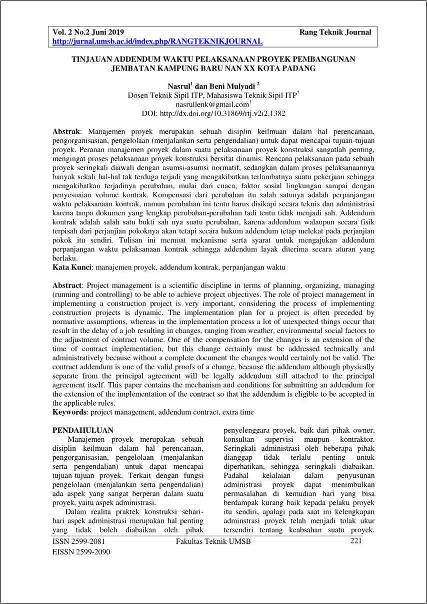 Contoh Surat Perjanjian Subcon Pekerjaan Erection