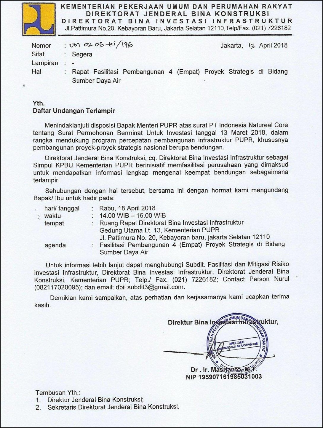 Contoh Surat Permohonan Fho Pekerjaan Konstruksi