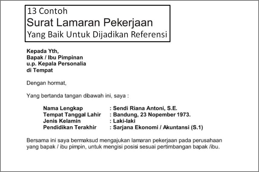 Contoh Surat Permohonan Kerja Di Kantor Bupati Honorer