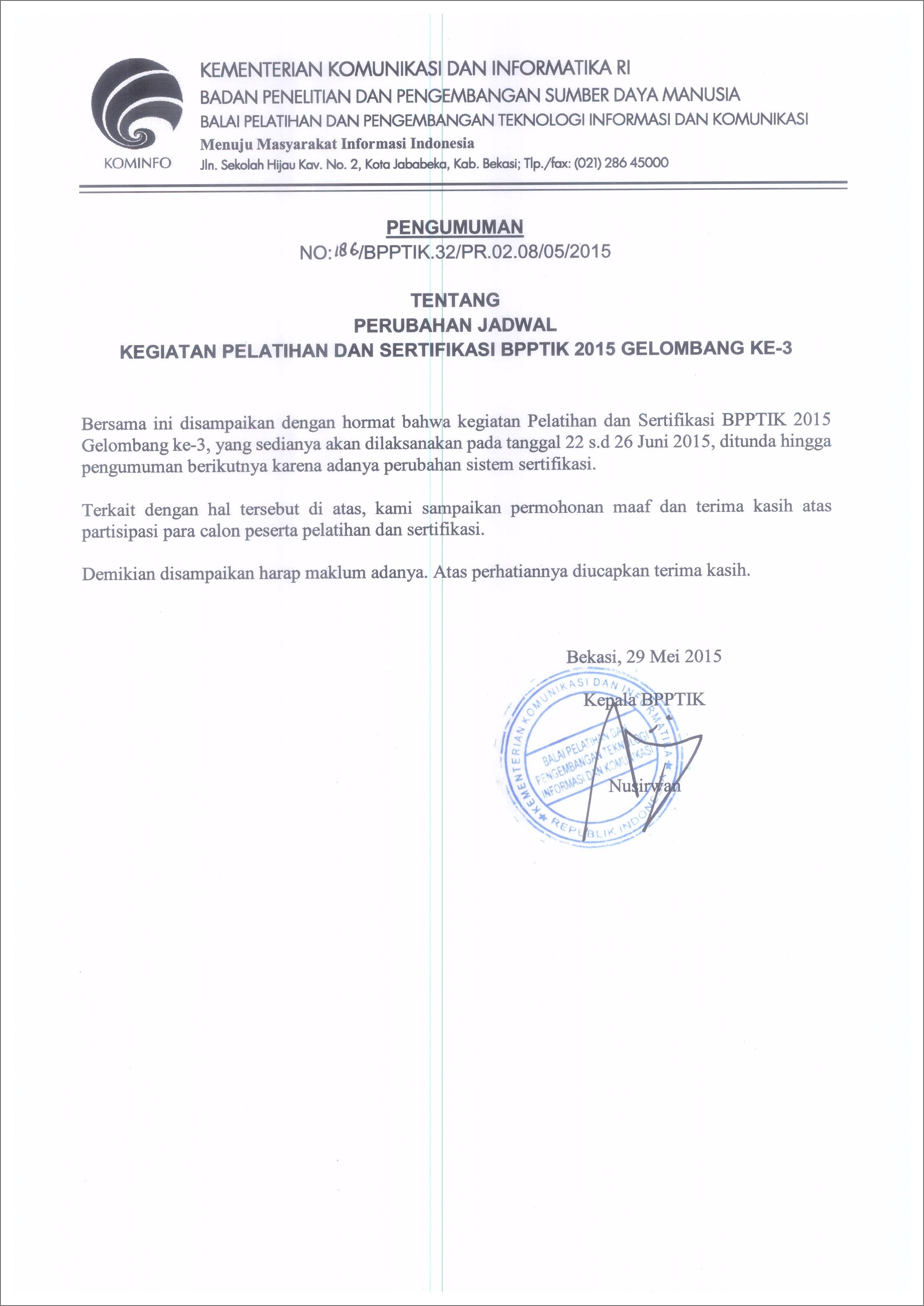 Contoh Surat Permohonan Pembicara Rapat Kerja