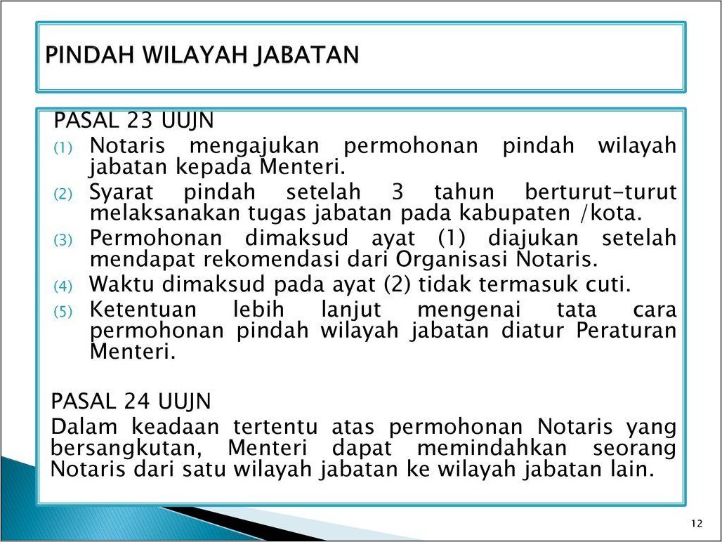 Contoh Surat Permohonan Pindah Wilayah Kerja Notaris