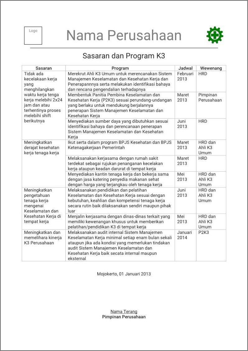 Contoh Surat Permohonanan Pemenuhan Syarat K3 Ke Dinas Tenaga Kerja