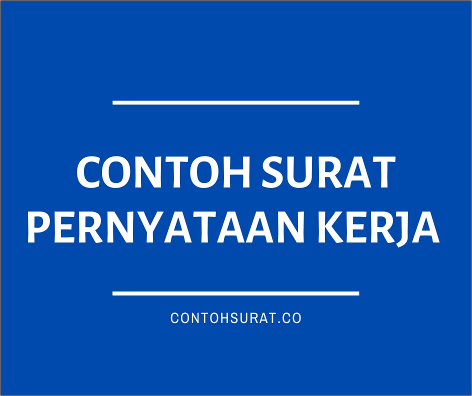 Contoh Surat Pernyataan Bersedia Bekerja Paruh Waktu