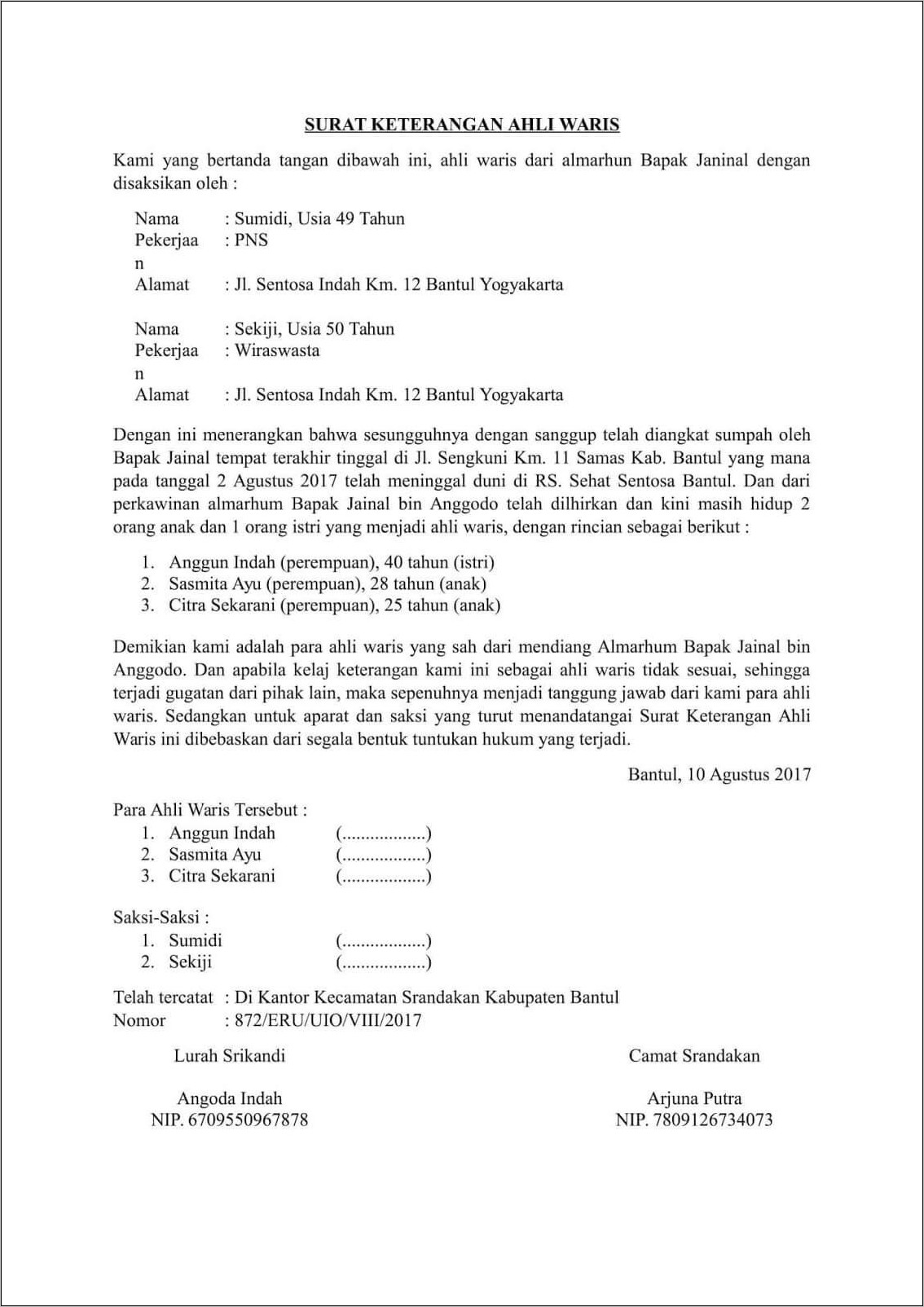 Contoh Surat Pernyataan Bersedia Ditempatkan Diseluruh Wilayah Kerja Bank Btn