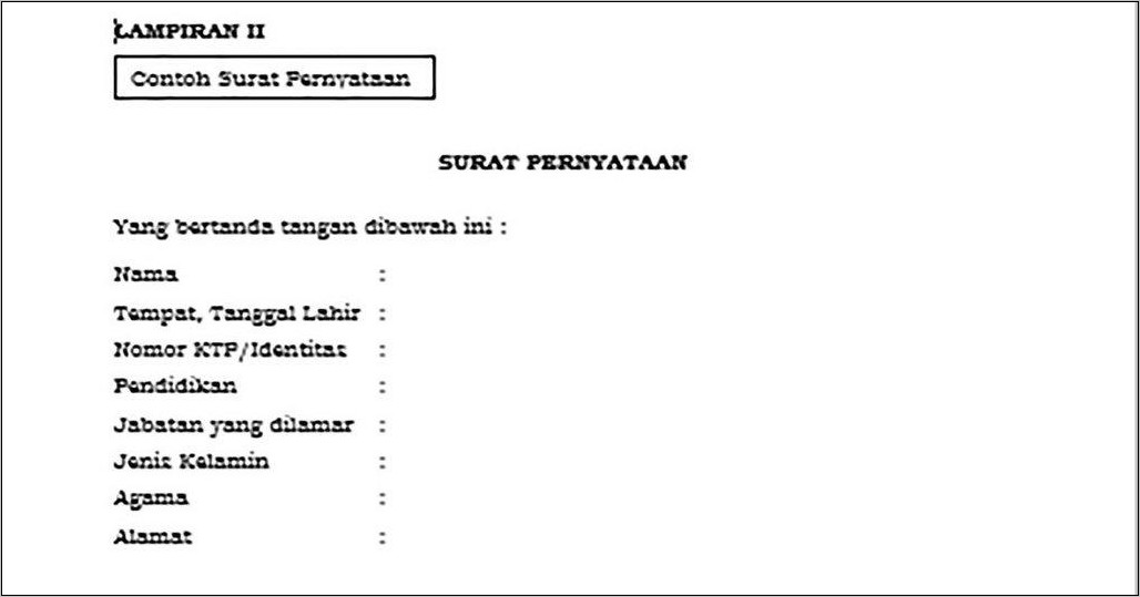Contoh Surat Pernyataan Kerja Sopir
