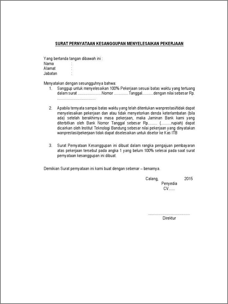 Contoh Surat Pernyataan Pekerjaan Telah Selesai Dikerjakan Dalam Bahasa  Inggris - Surat Lamaran Kerja : Desain Contoh Surat #VQn1NY9p9K