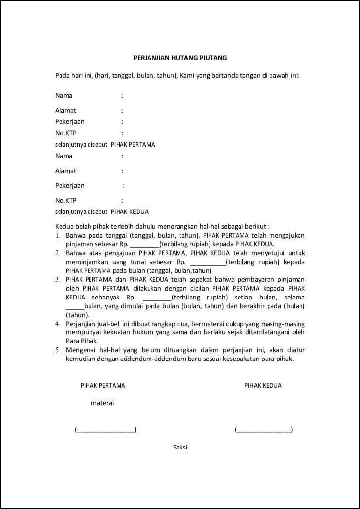 Contoh Surat Pernyataan Penyelesaian Pekerjaan