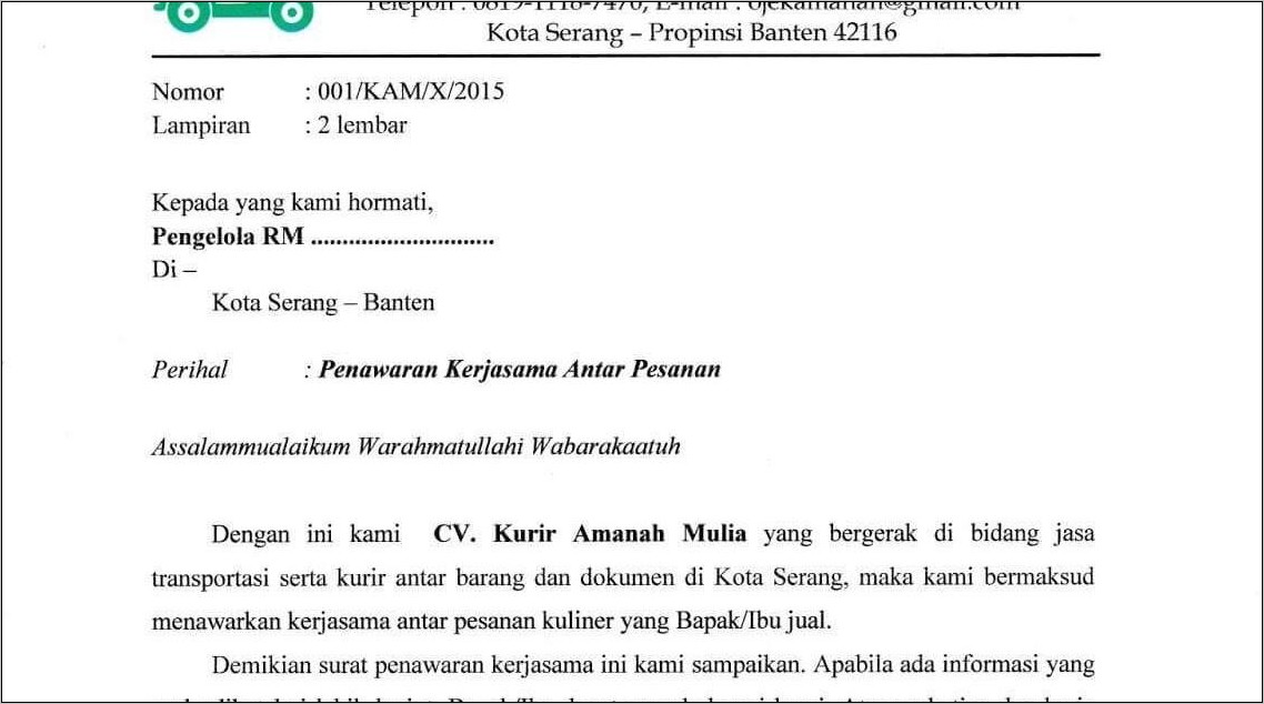 Contoh Surat Perpanjangan Perjanjian Kerja Bersama
