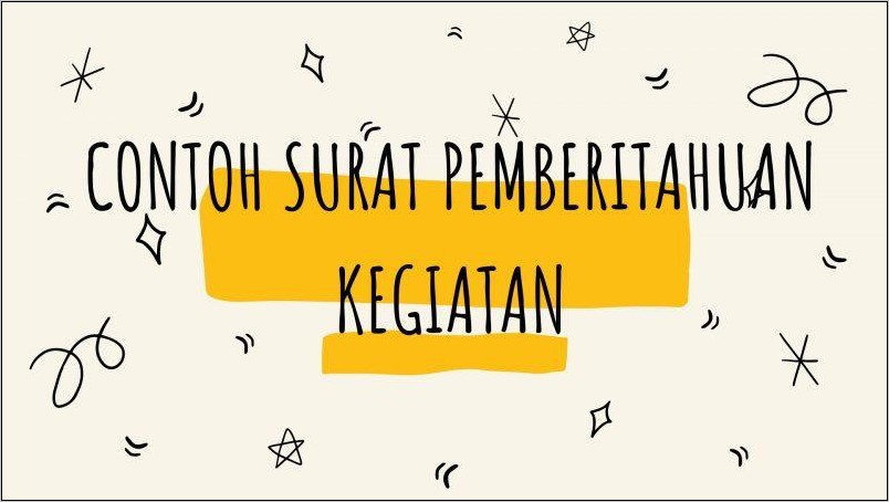 Contoh Surat Resmi Pemberitahuan Kerja Bakti