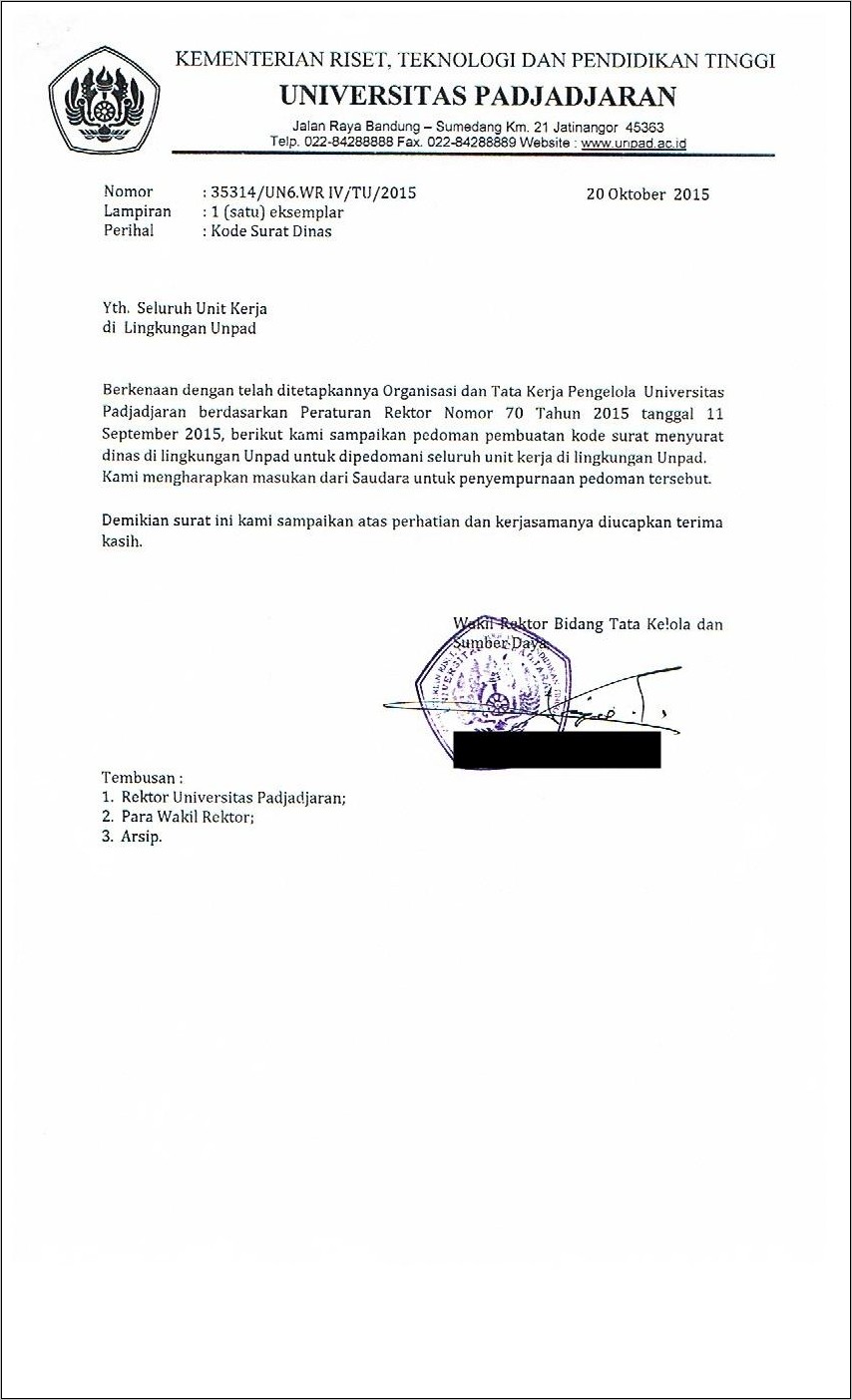 Contoh Surat Resmi Untuk Kementerian Pekerjaan Umum