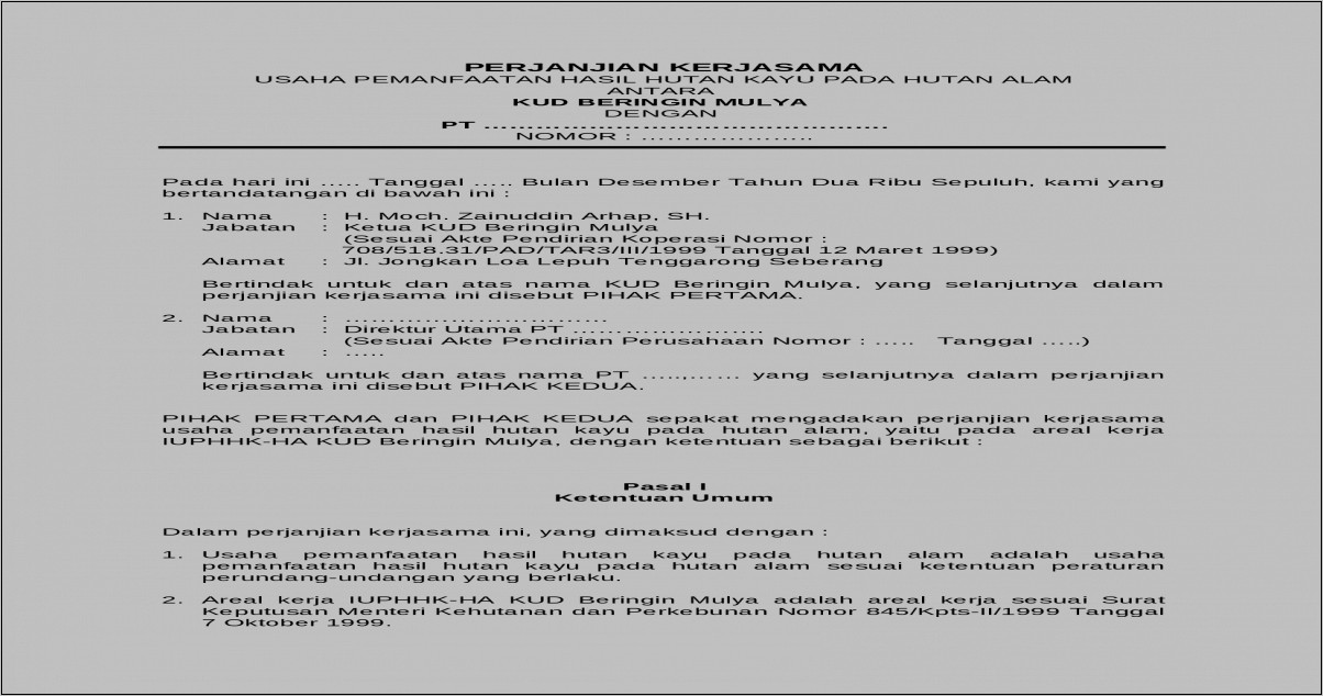 Contoh Surat Tidak Manajemen Tidak Memperpanjang Kontrak Kerja  Surat