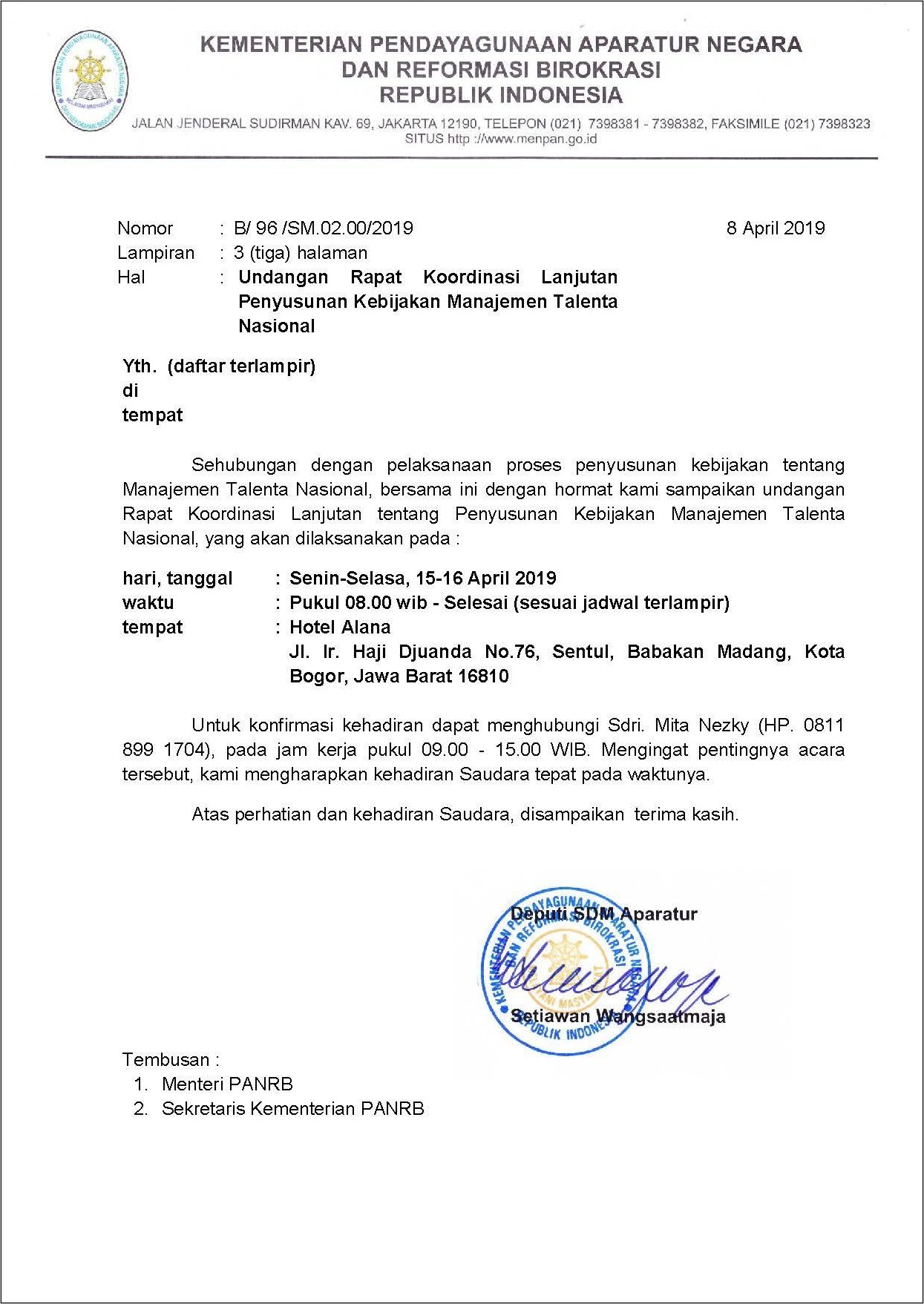 Contoh Surat Undangan Penyusunan Program Kerja