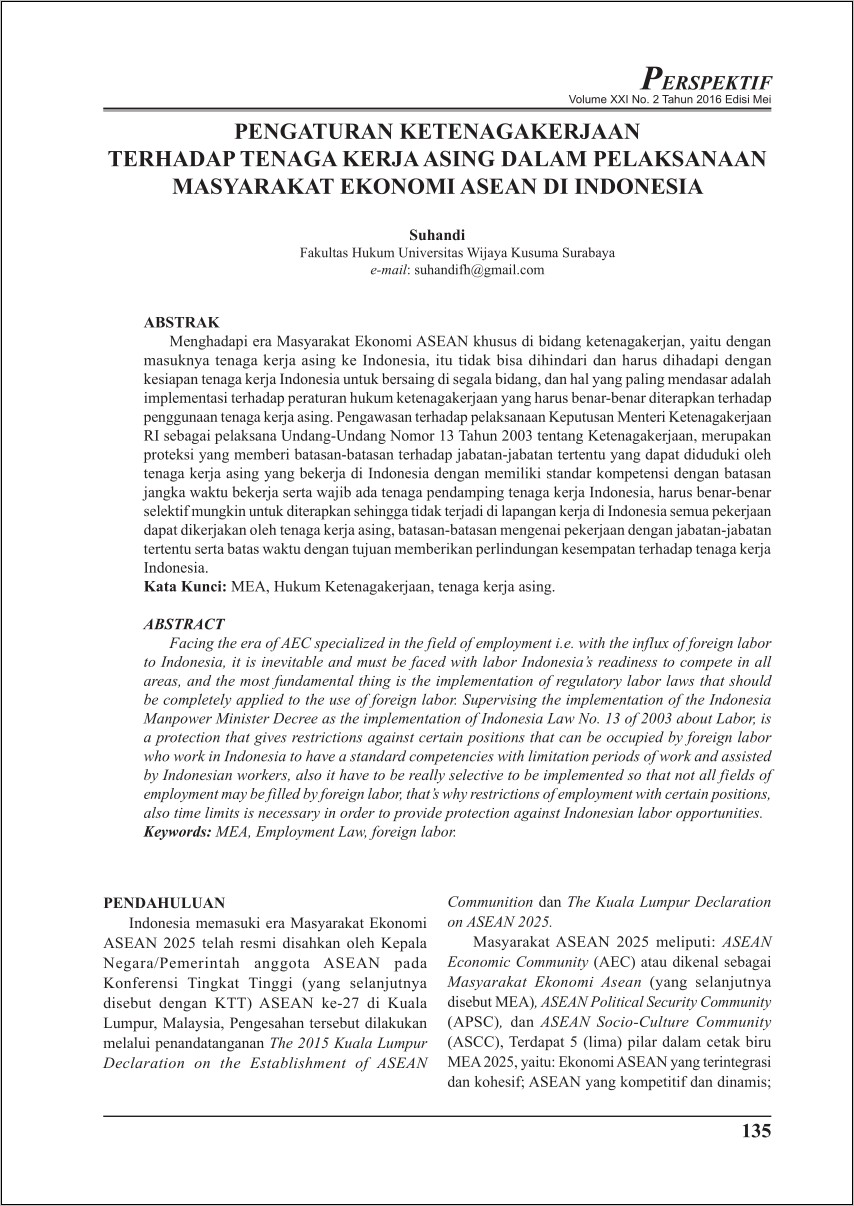 Contoh Surat Untuk Mengajukan Tenaga Kerja Asing Di Indonesia