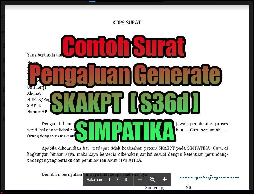 Contoh Surat Untuk Mengisi Absen Kerja