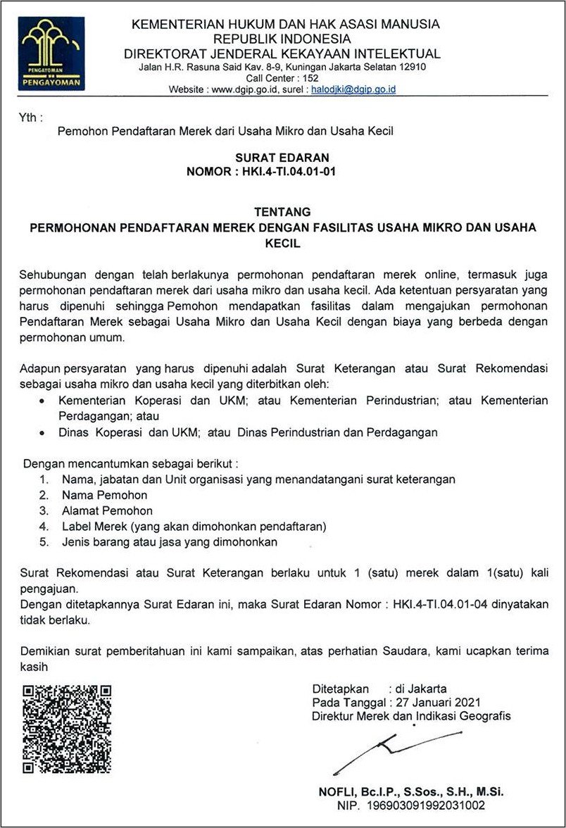 Contoh Surat Usul Kerja