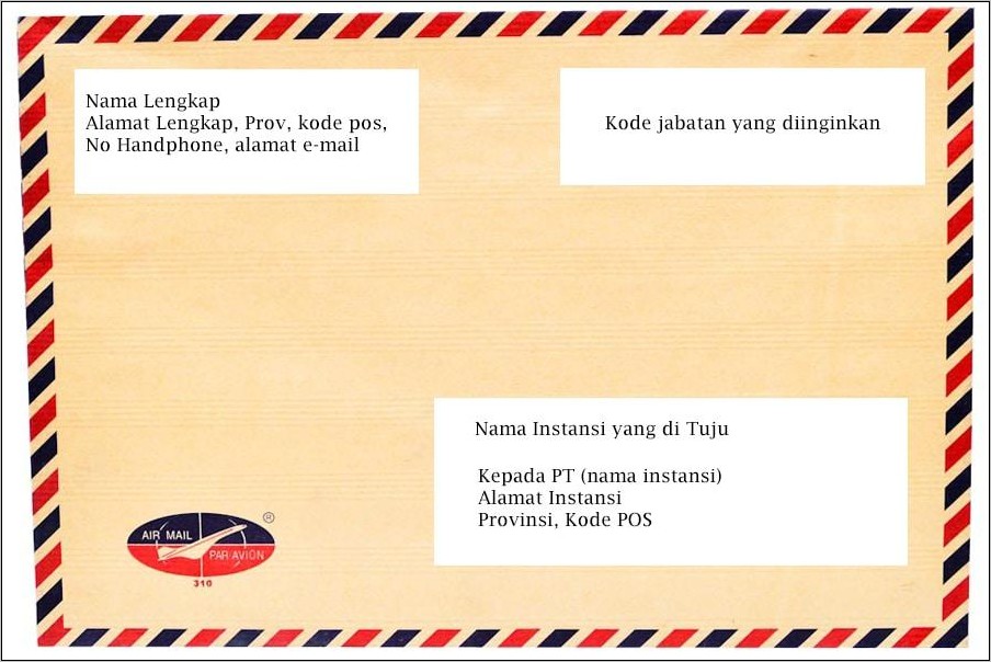 Contoh Tulisan Surat Lamaran Kerja Di Amplop