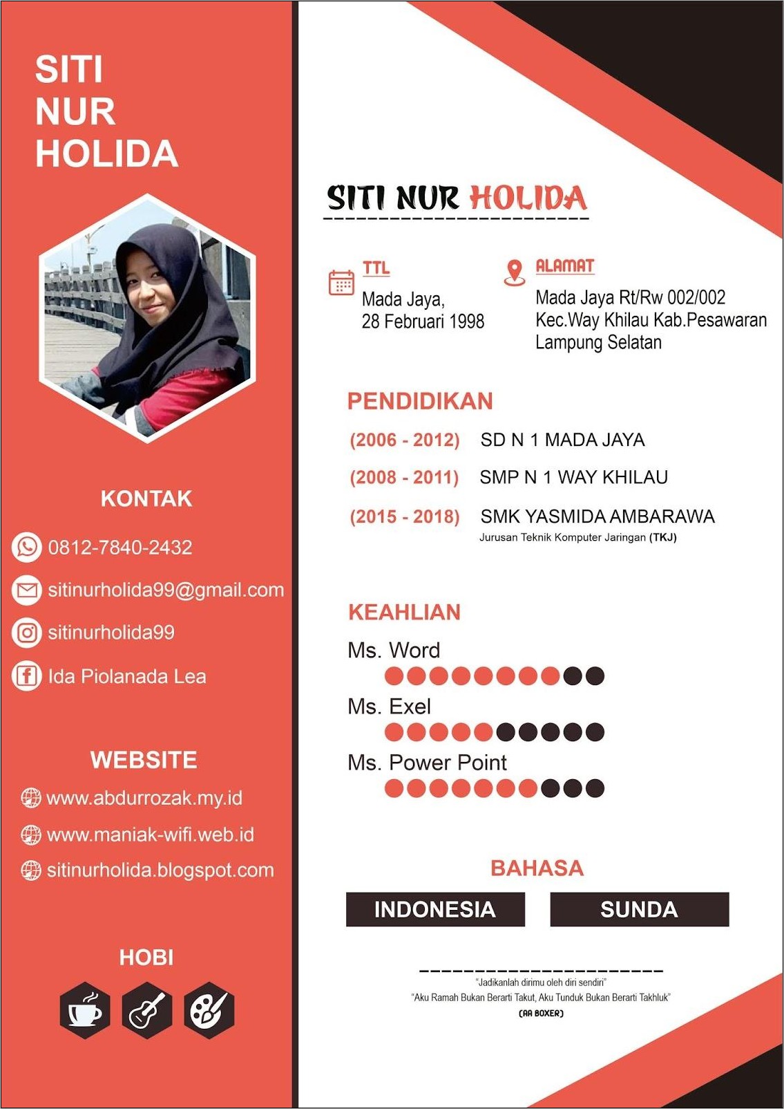 Desain Contoh Surat Lamaran Kerja