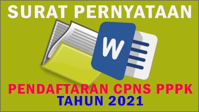 Download Contoh Surat Pernyataan Melamar Cpns