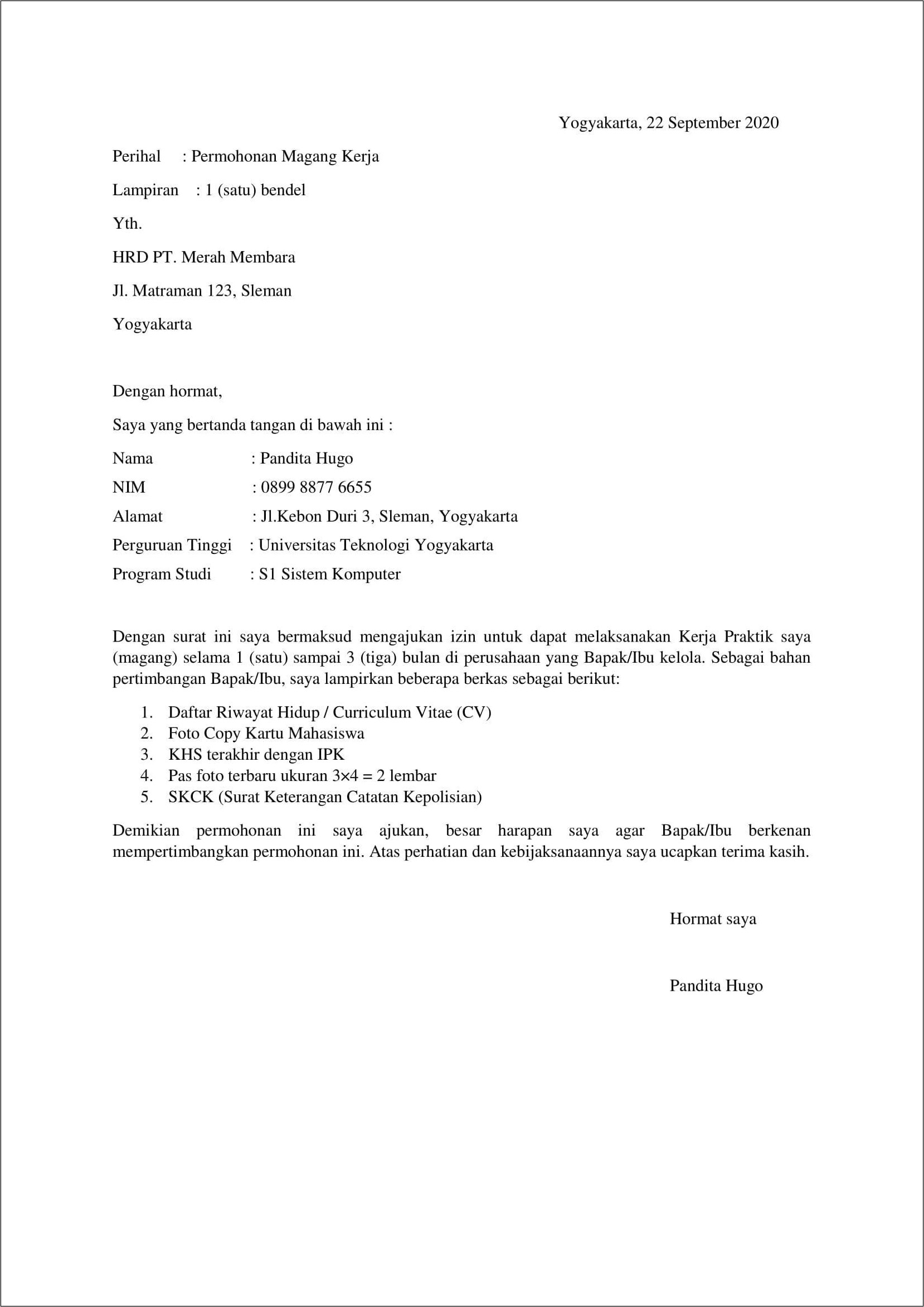 Pdf Contoh Surat Kerja Di Alfamart