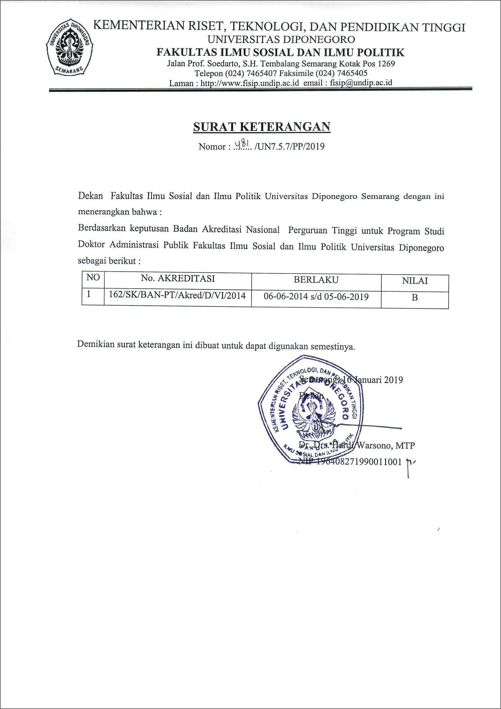 Contoh Contoh Surat Pernyataan Dari Pimpinan Perguruan Tinggi Taat Asas