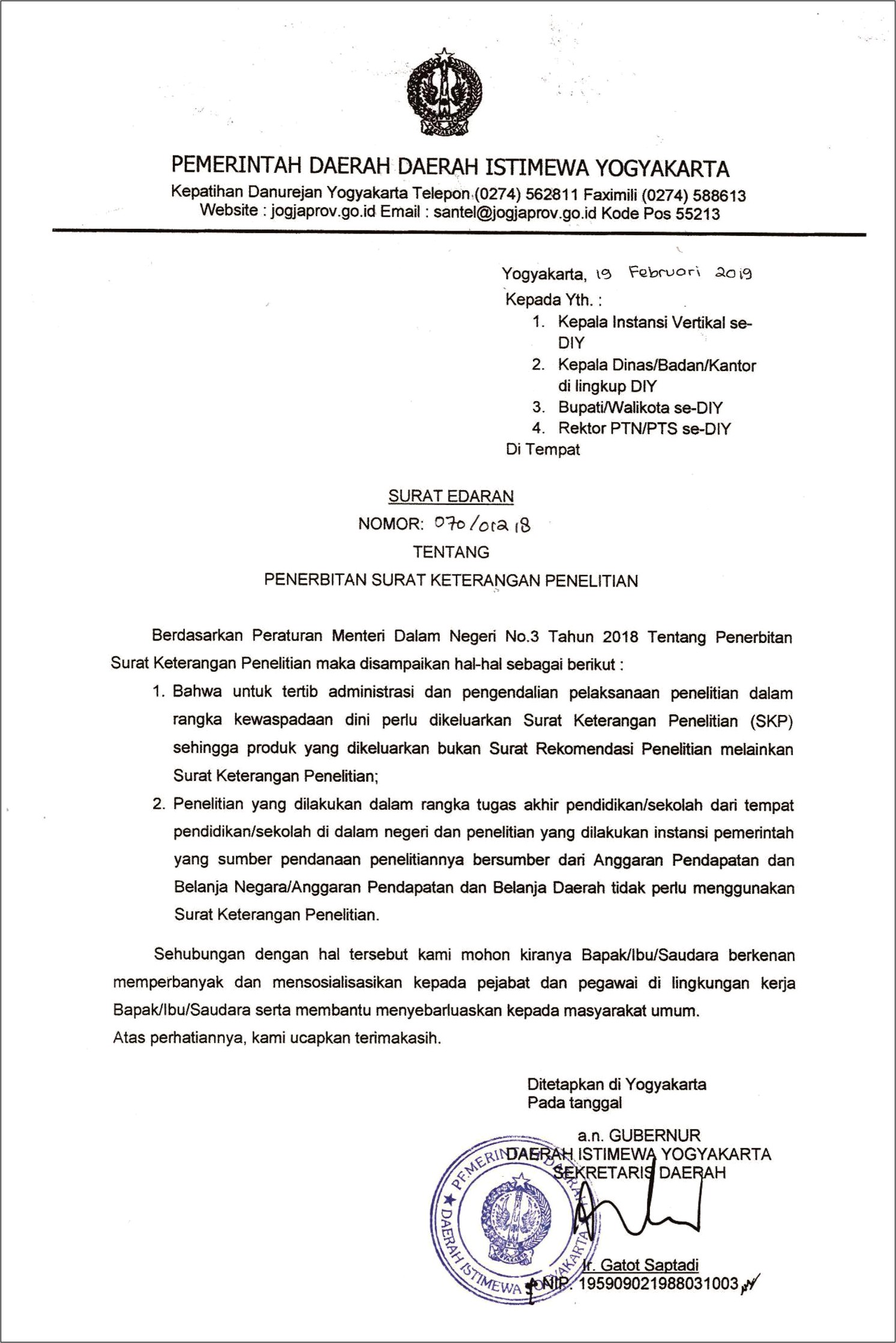 Contoh Dan Keterangan Nomor Nomor Dalam Surat Penelitan Di Sekolah