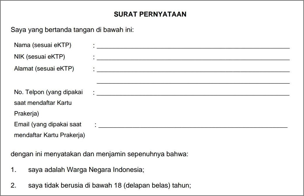 Contoh Format Surat Keterangan Belum Menikah Doc