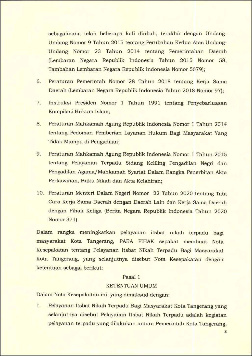 Contoh Format Surat Permohonan Itsbat Nikah Kota Pontianak