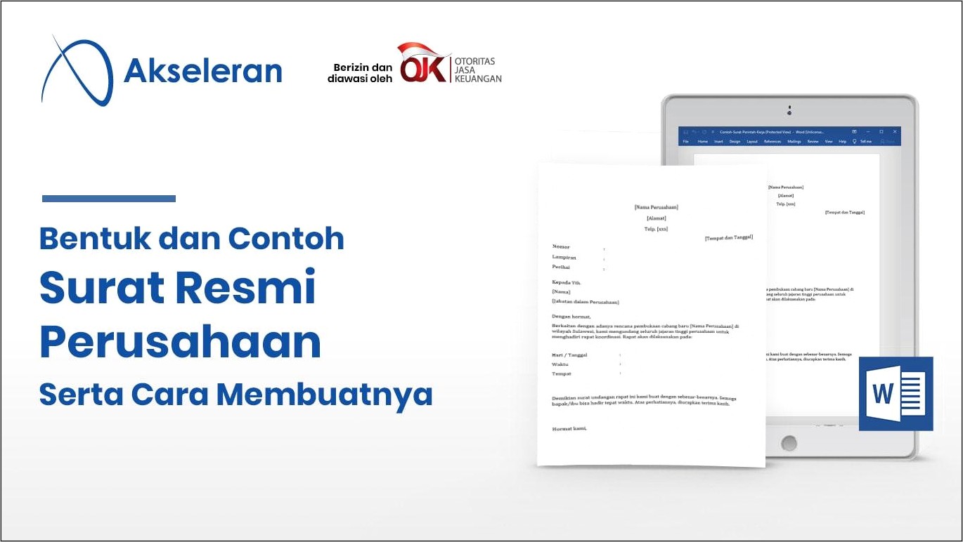 Contoh Format Surat Permohonan Resmi