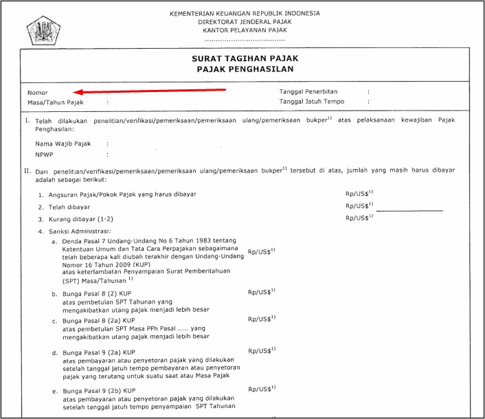 Contoh Format Surat Pernyataan Pph 23