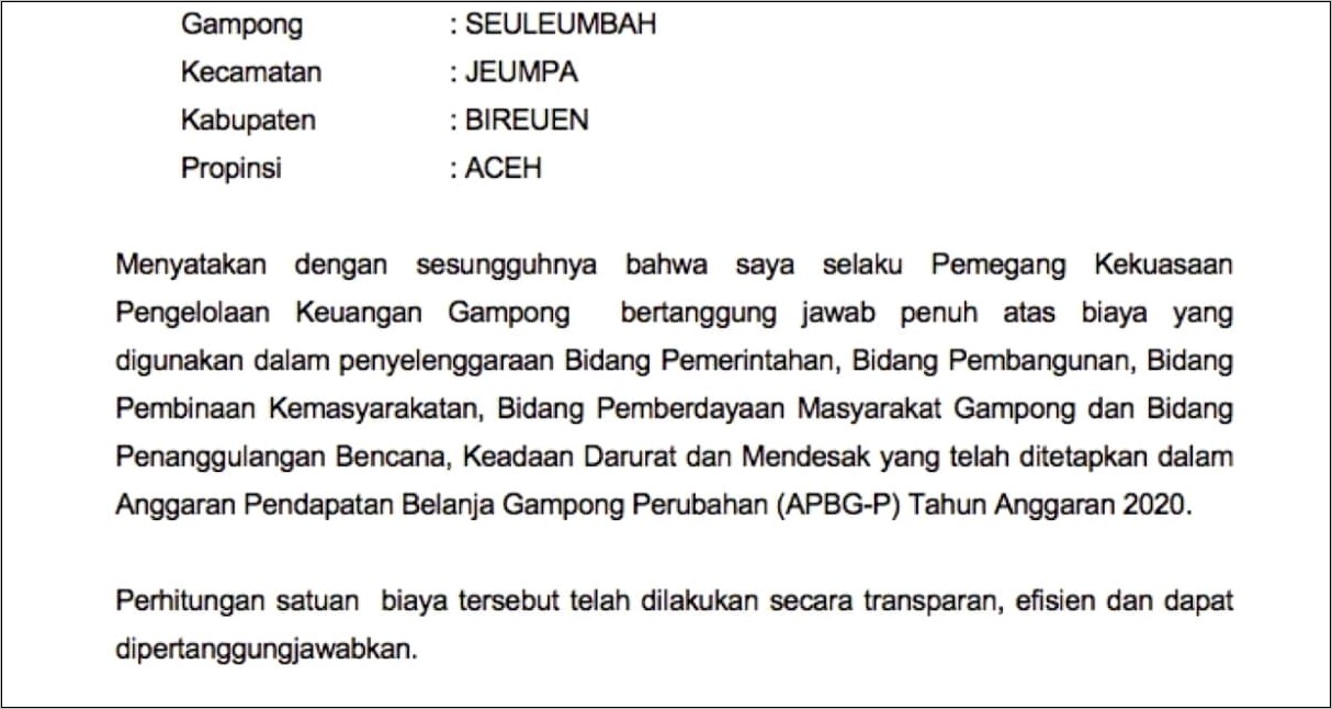 Contoh Format Surat Pernyataan Tanggung Jawab Sumt Pernyatmn Tanggung Jawa