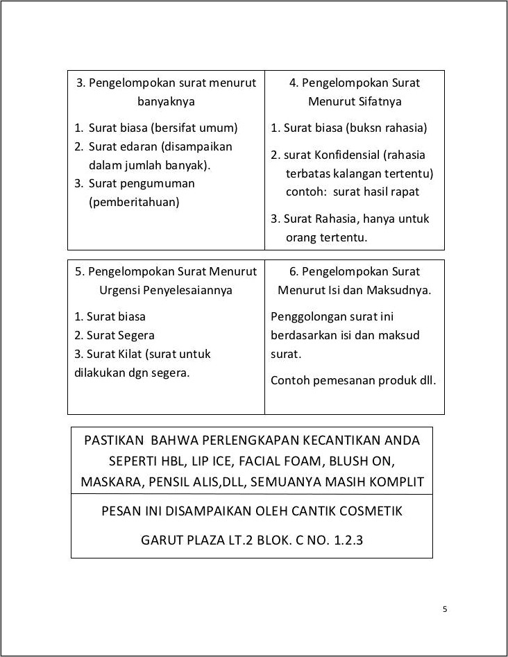 Contoh Legalitas Surat Rahasia Perjanjian Proposal Bisnis