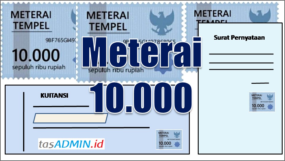 Contoh Penempelan Materai Surat Pernyataan