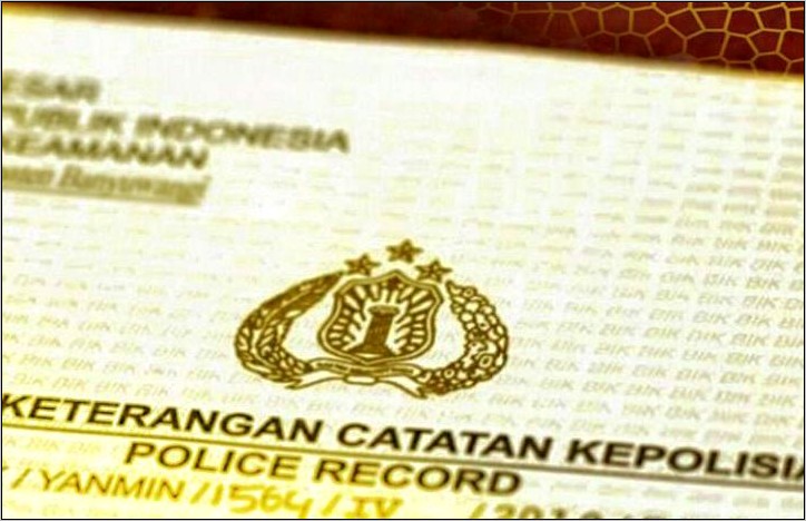 Contoh Pengisian Formulir Surat Keterangan Catatan Kepolisian
