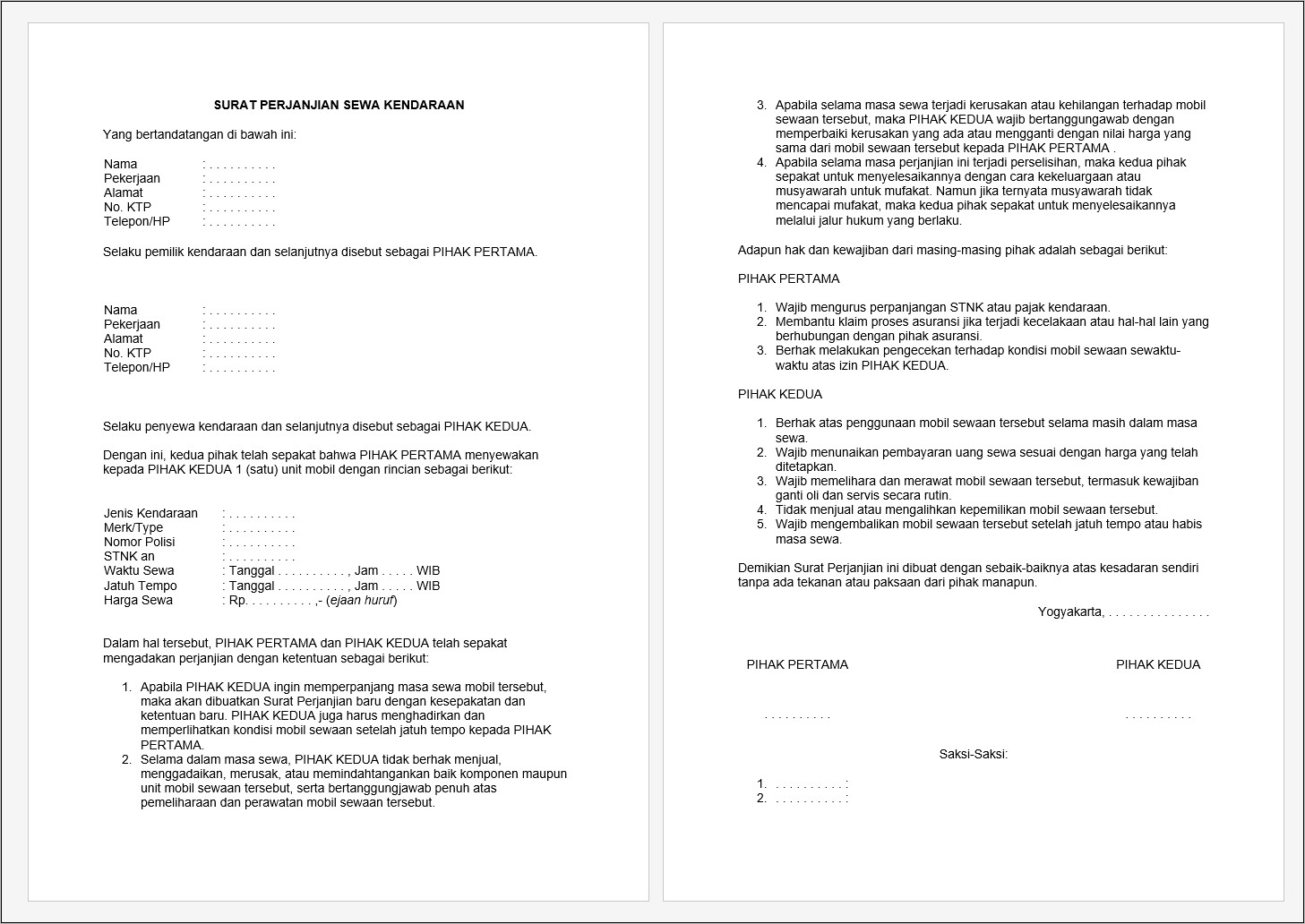 Contoh Penutup Surat Perjanjian Kerjasama