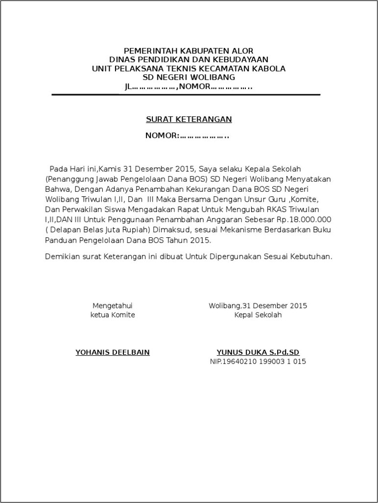 Contoh Permohonan Revisi Surat Pemberitahuan