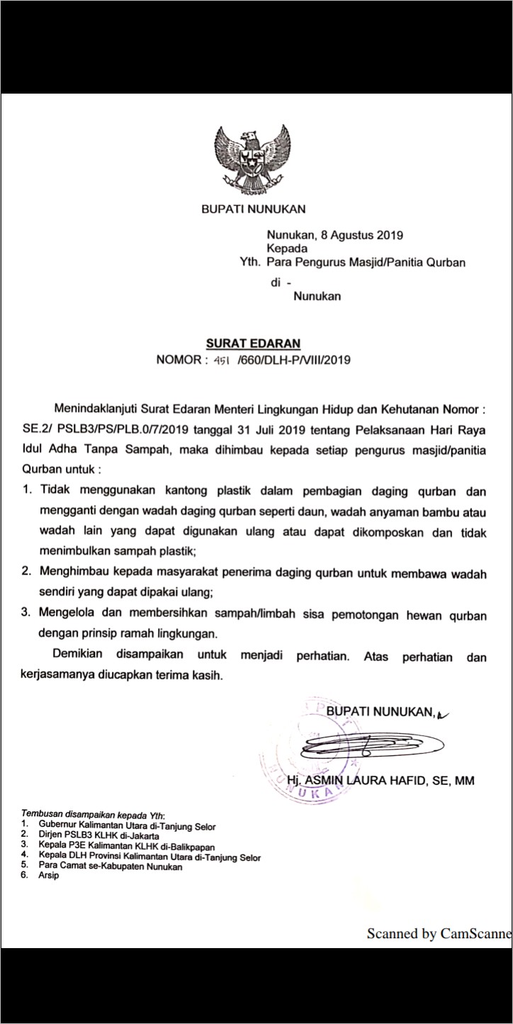 Contoh Surat Balasan Permohonan Izin Dinas Lingkungan Hidup