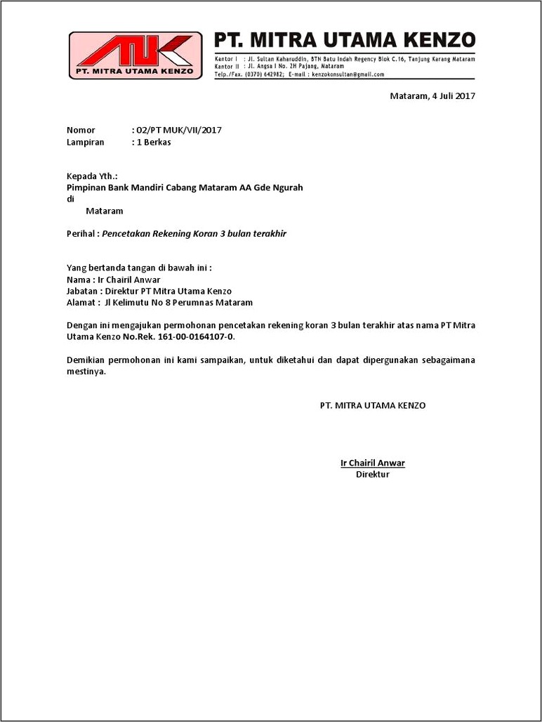 Contoh Surat Ke Bank Permohonan Cetak Rekening Koran - Surat permohonan :  Desain Contoh Surat #ow8JEbVymG