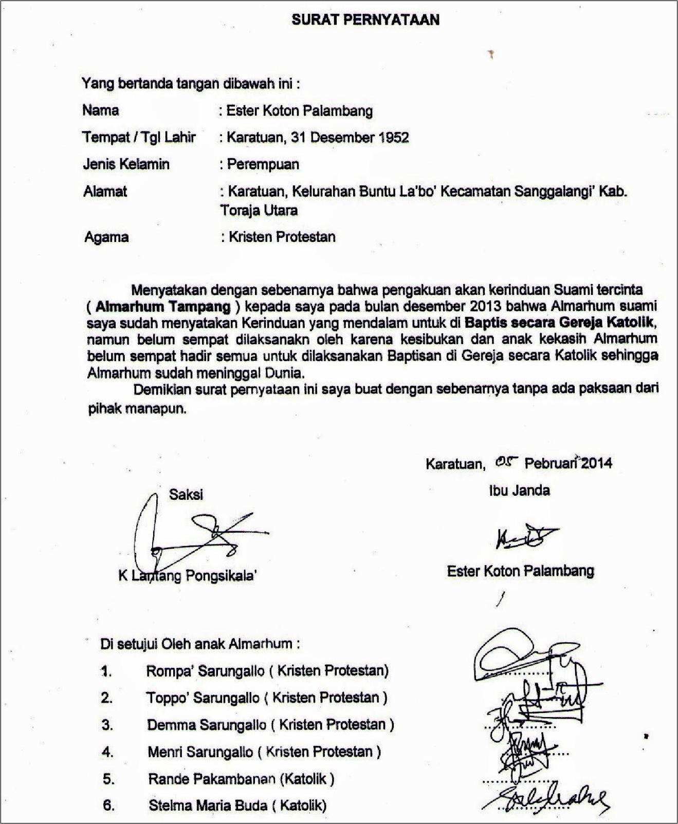 Contoh Surat Kematian Permohonan Canda Pns