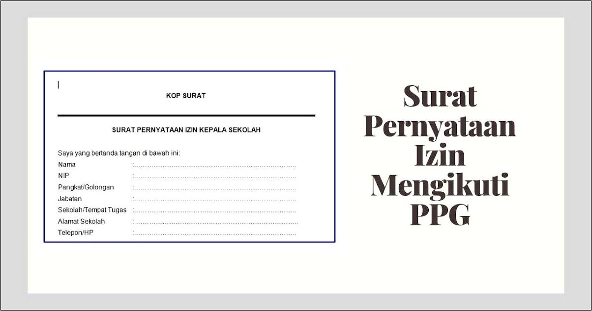 Contoh Surat Keterangan Akan Meninggalkan Wilayah In