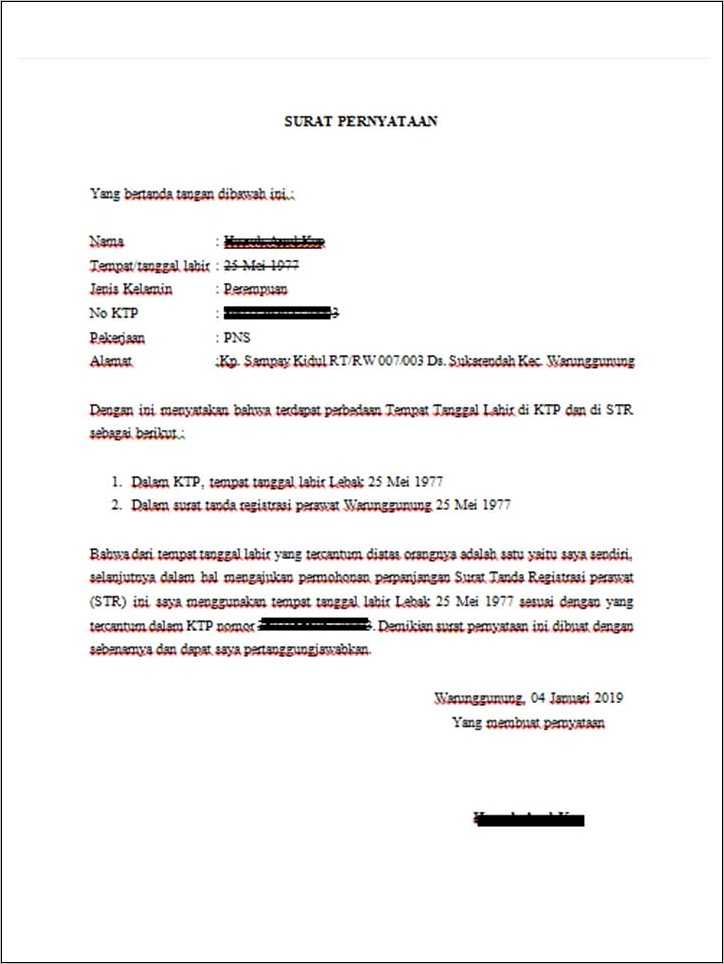 Contoh Surat Keterangan Akan Meninggalkan Wilayah Indonesia